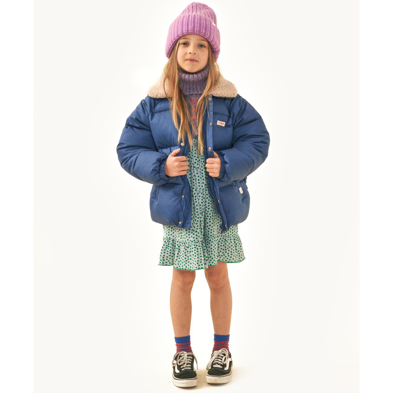 Solid Padded Jacket | Light Navy