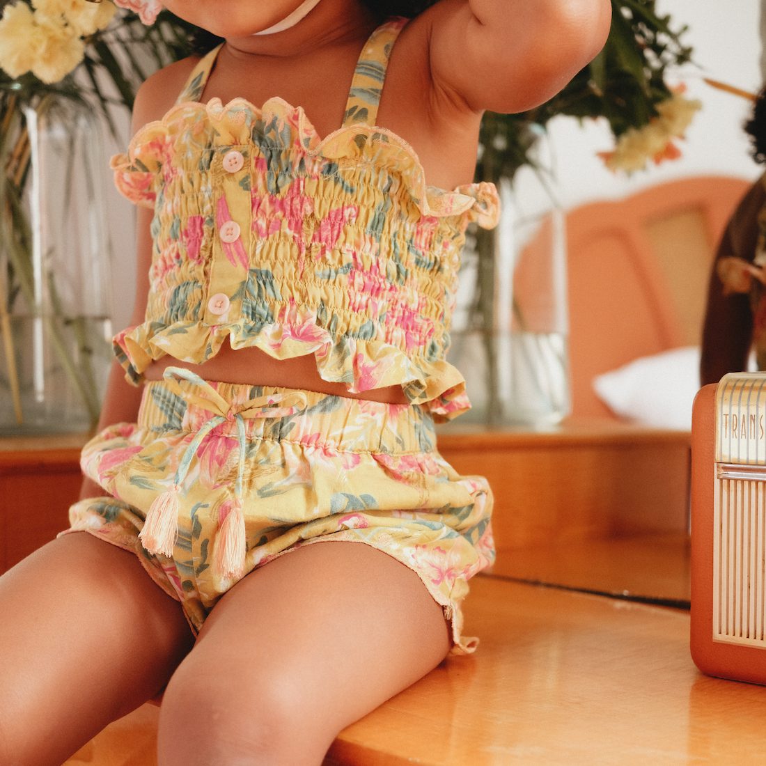 Top Malika Soft & Shorts Vallaloid | Soft Honey Parrots