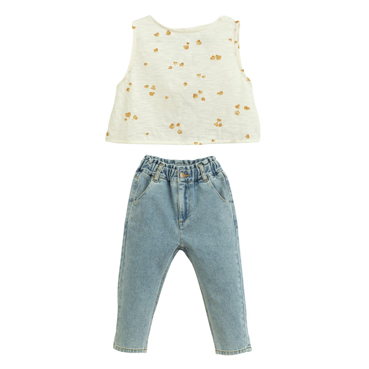 Top W/ Print & Denims