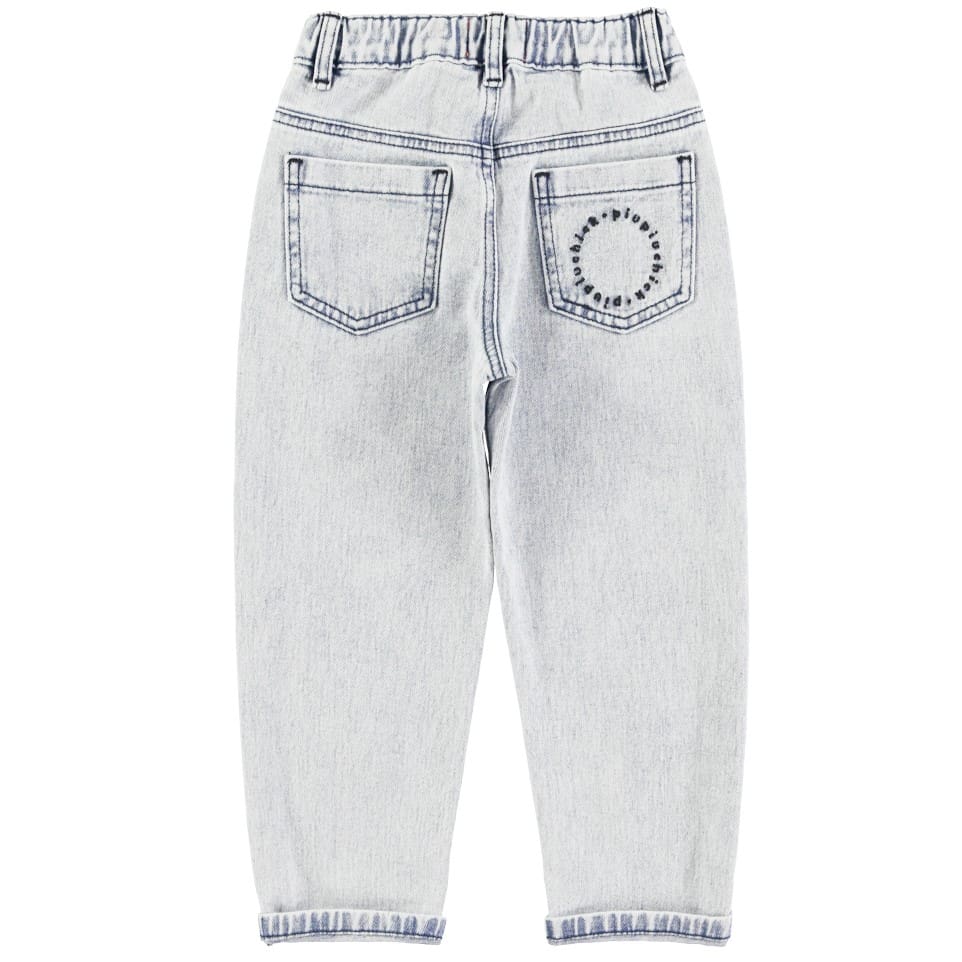 Unisex Denim Trousers | Washed Light Blue Denim