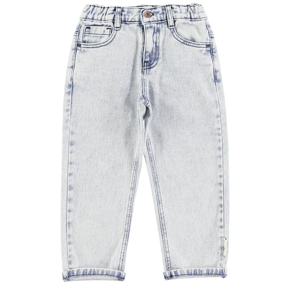 Unisex Denim Trousers | Washed Light Blue Denim