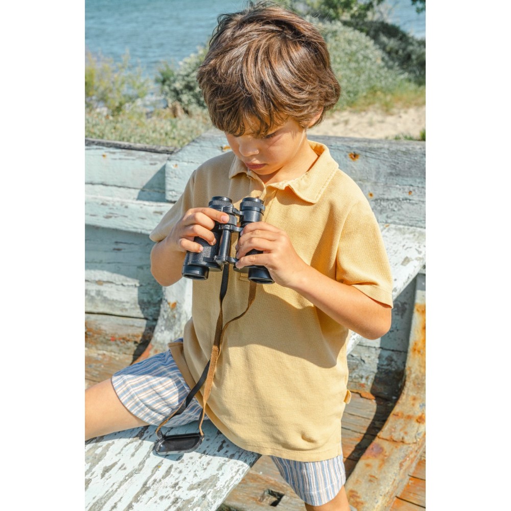 Waffle Polo & Shorts Stripes