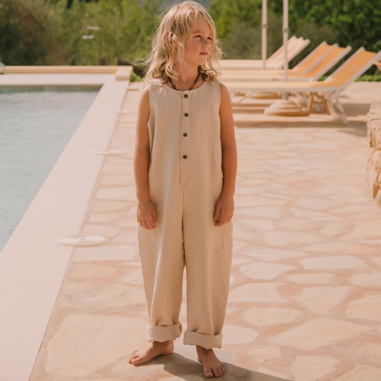 Unisex Florence Dungarees | Sand