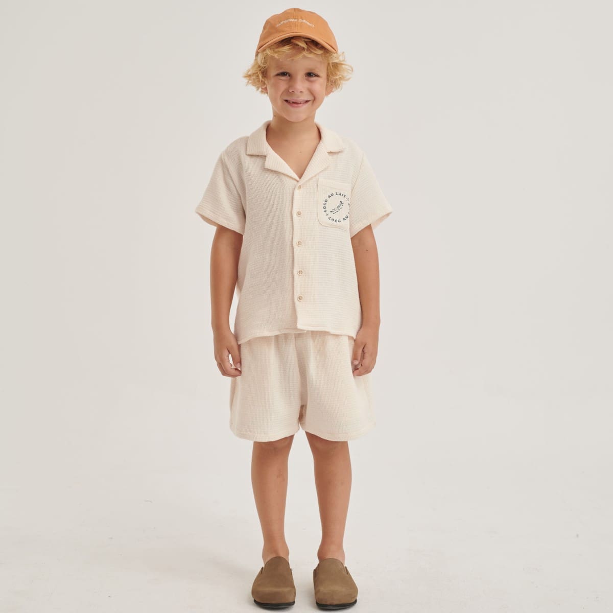 Nude Waffle Shirt & Nude Waffle Shorts