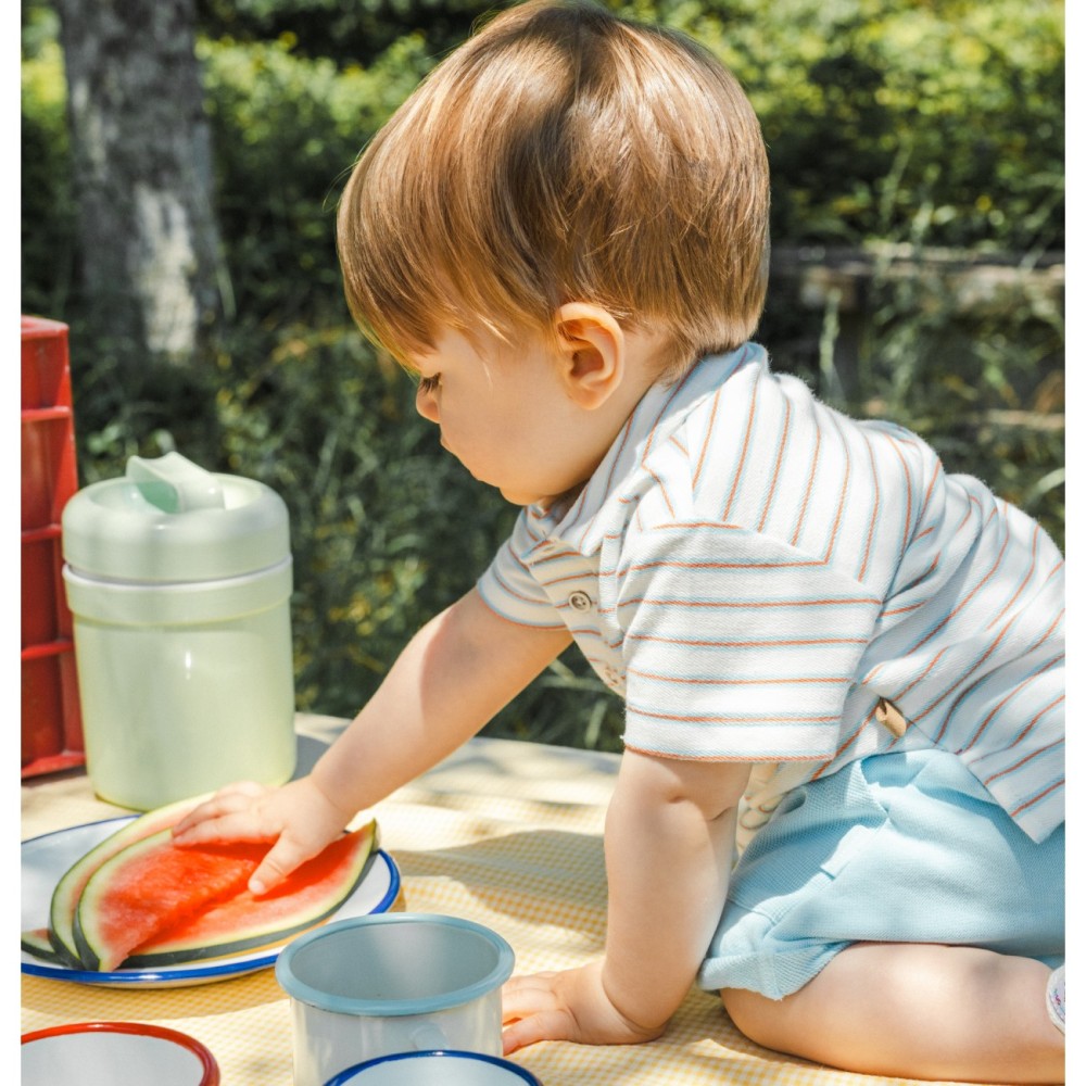 Polo Shirt & Waffle Shorts