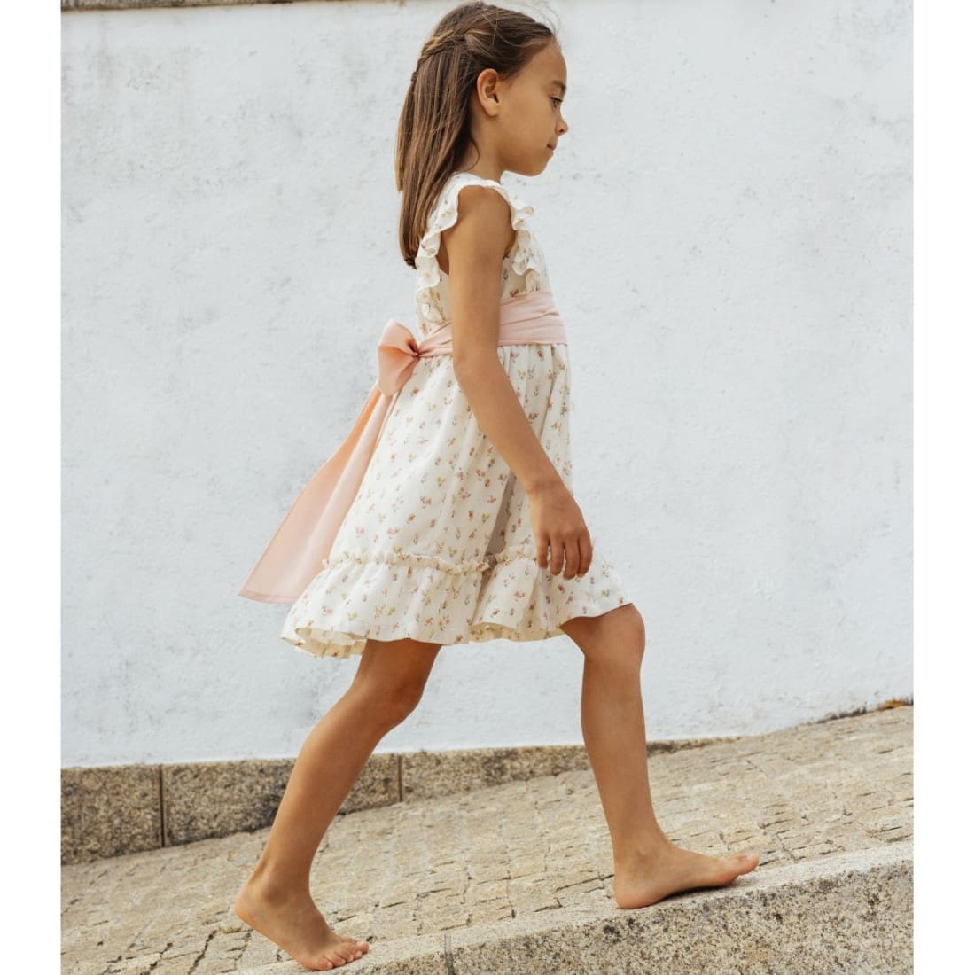 Floral Dress W/ Sash