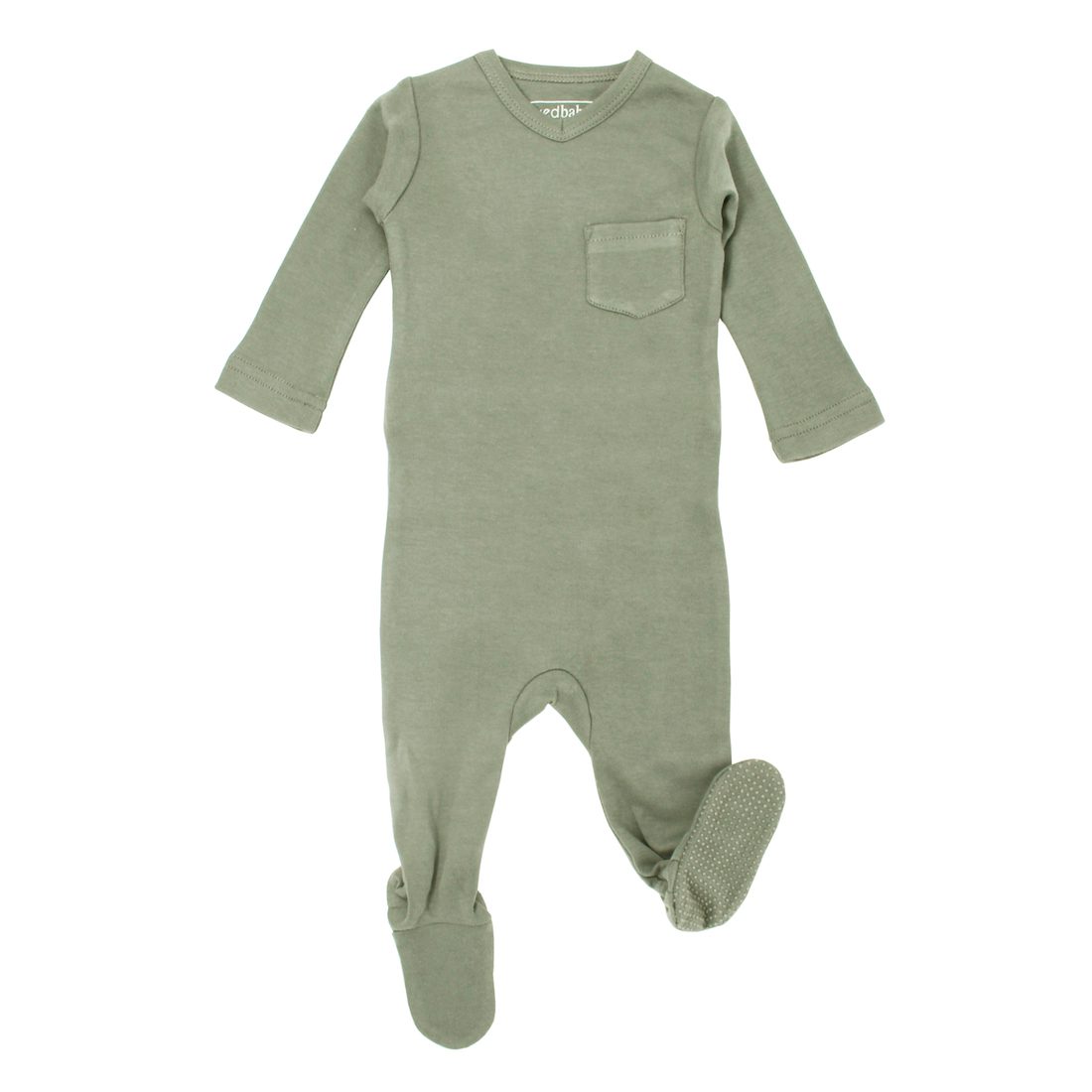 V-Neck Baby Footie | Fern