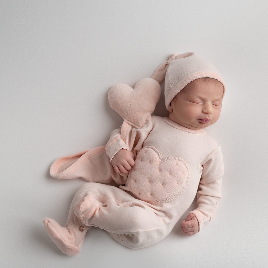 Velveteen Graphic Baby Footie | Blush