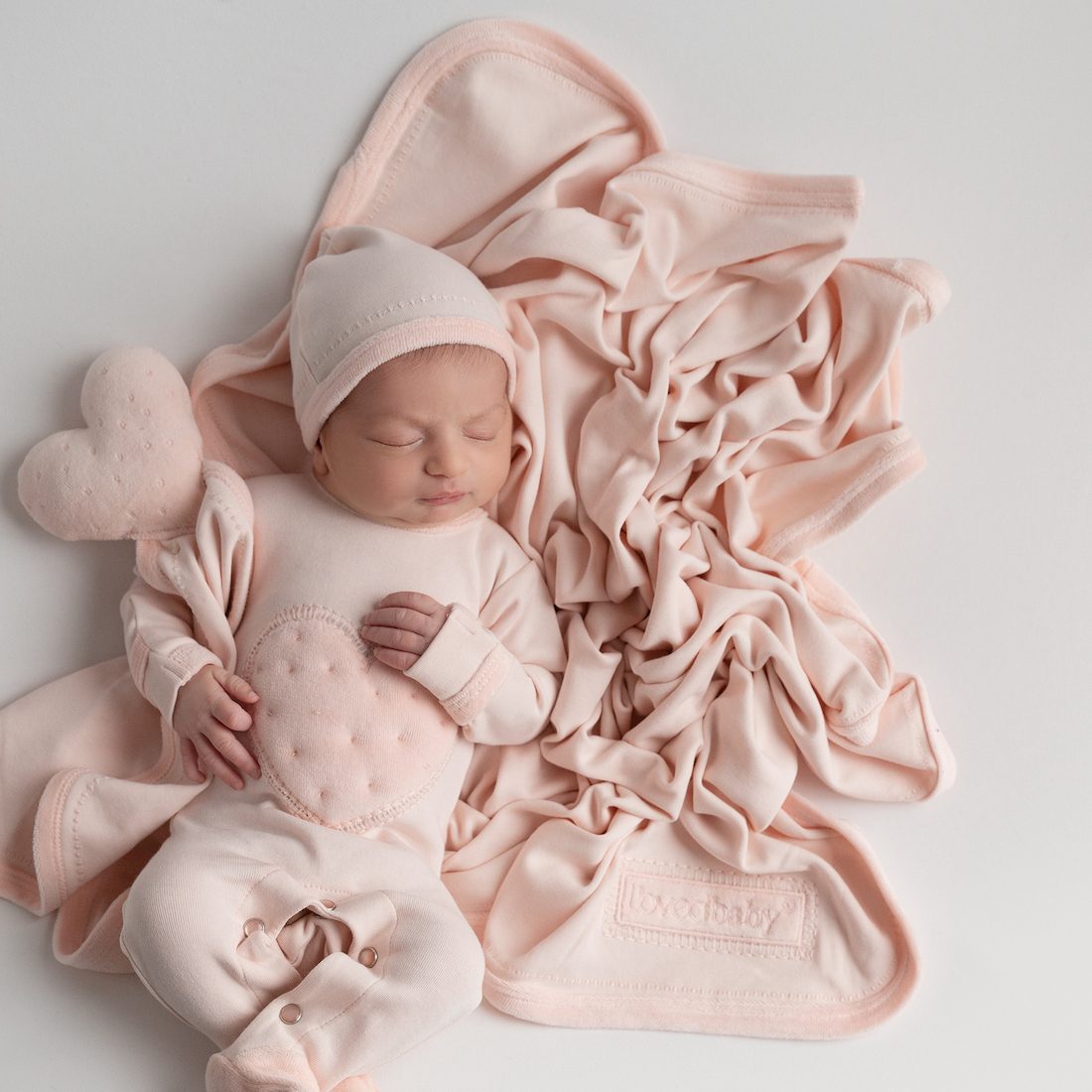 Velveteen Graphic Baby Footie | Blush