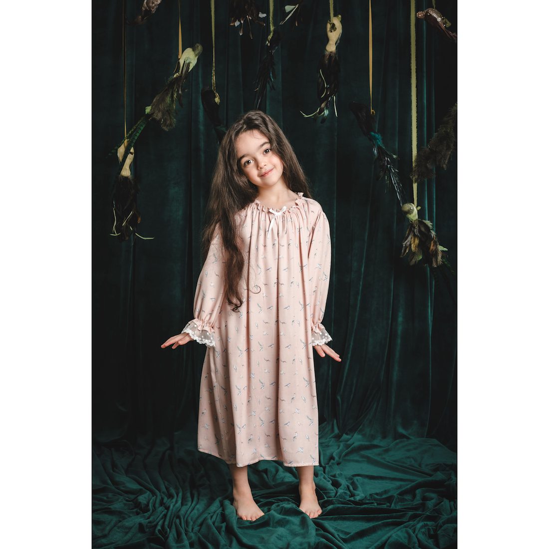 Victoria Nightdress | Pink Birds