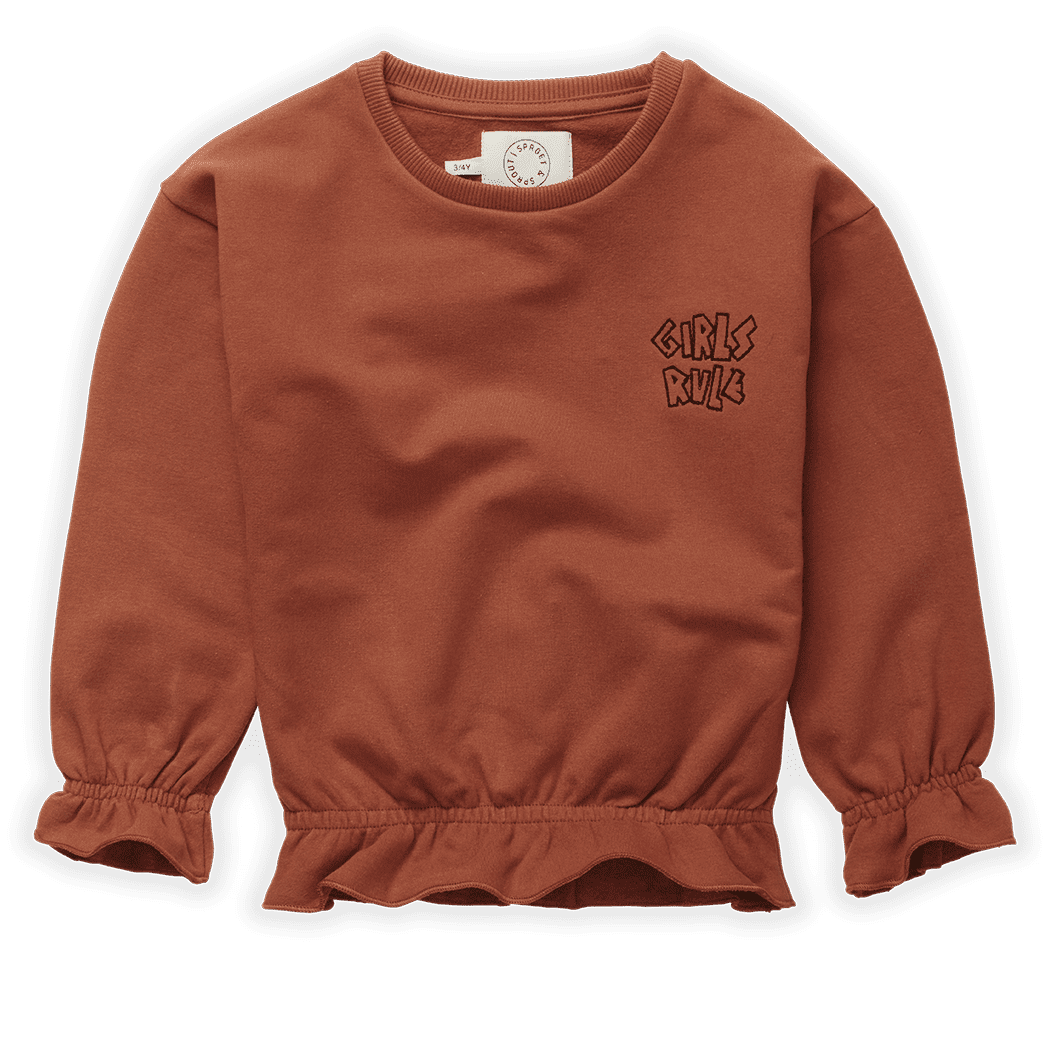 Girls Rule Ruffle Sweatshirt