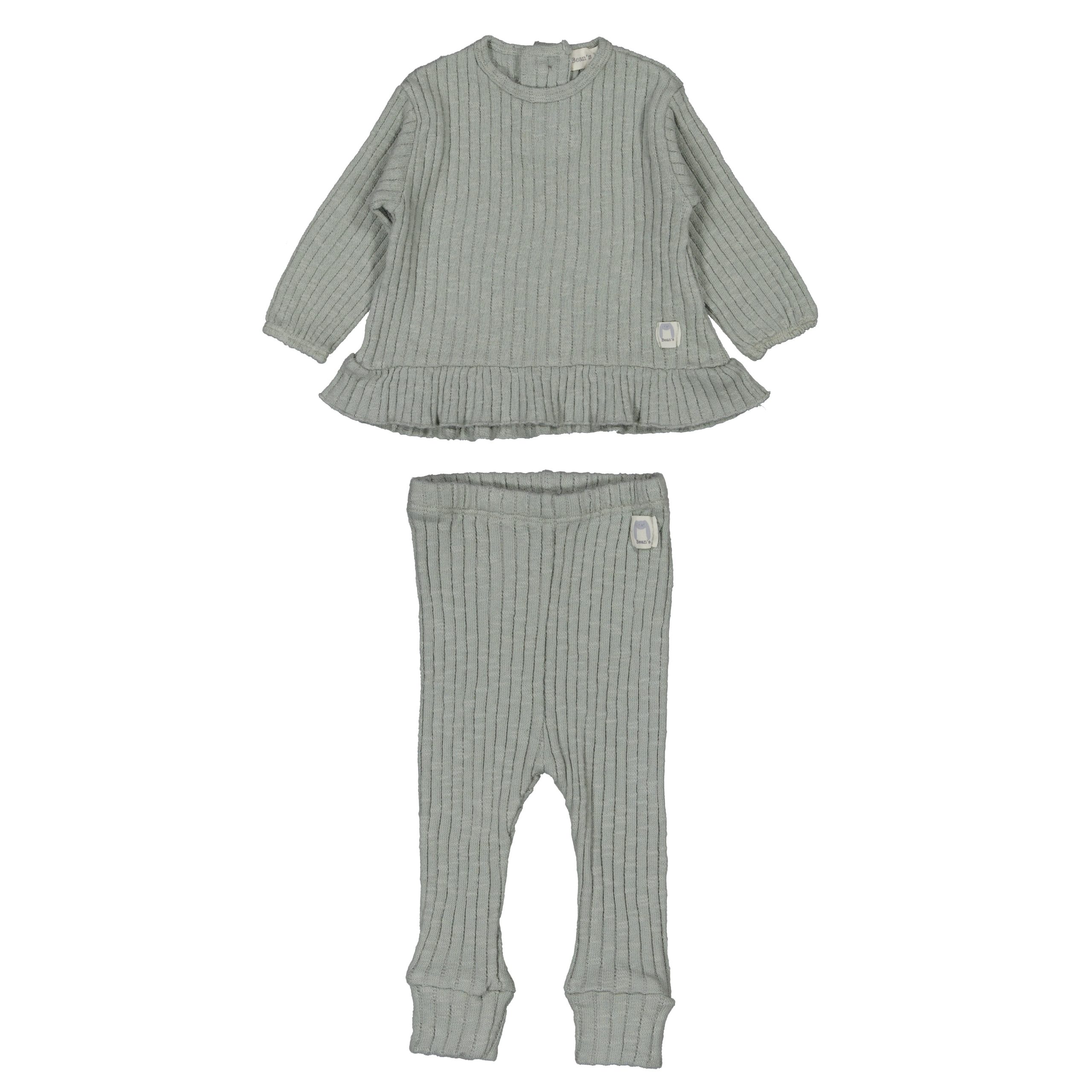 Ribbed Frilly Top & Leggings