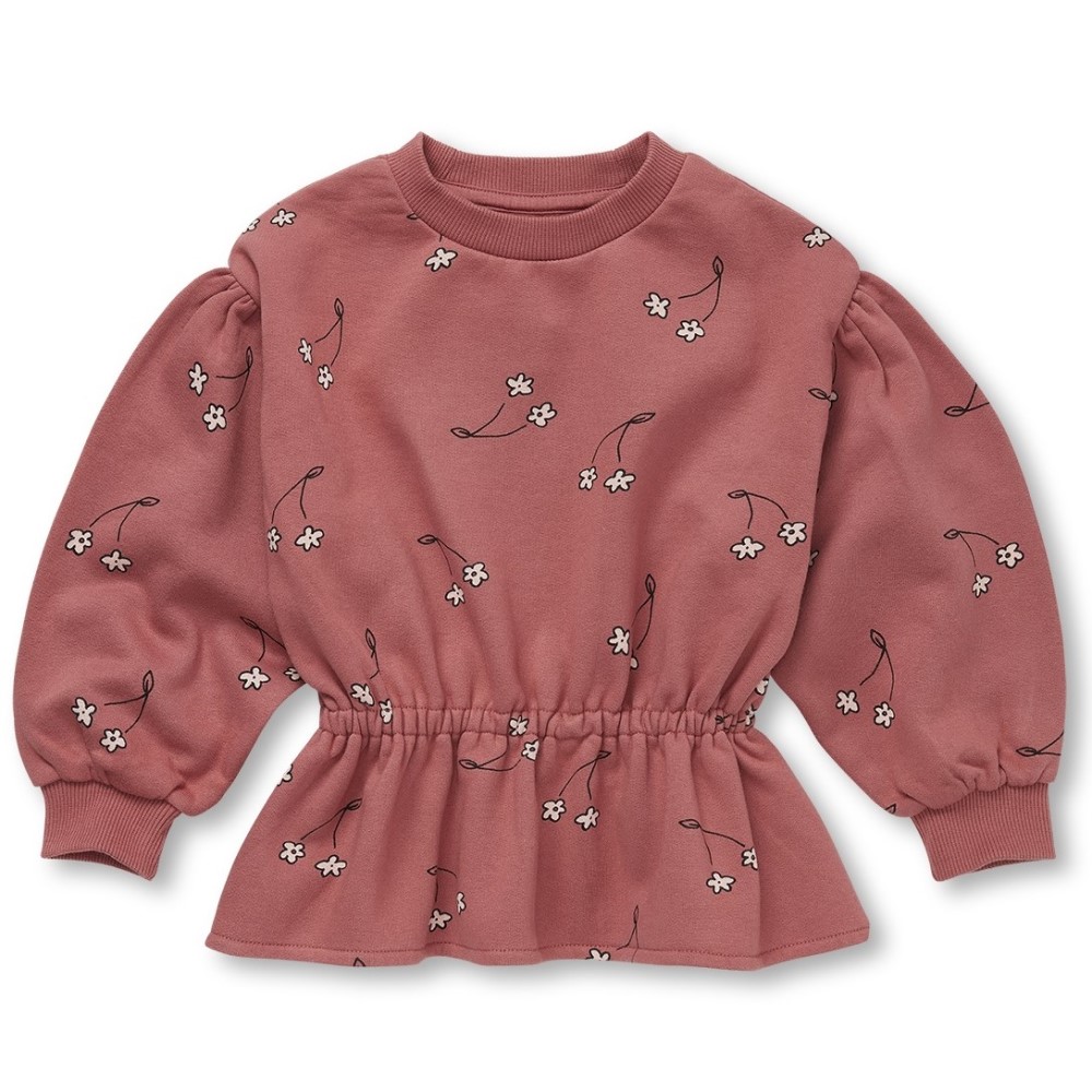 Cherry Flower Peplum Sweater