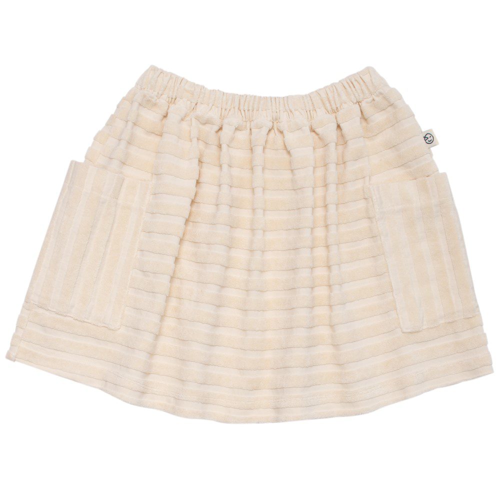 Beach Skirt | Chalk Terry Stripe