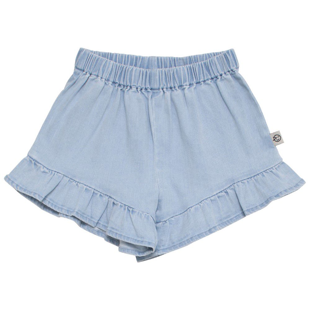 Frill Short Pale Bleach Denim