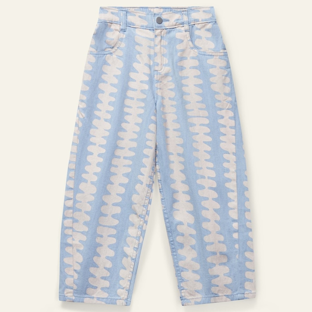 Square Pocket Jean | Soft Pink Stripe