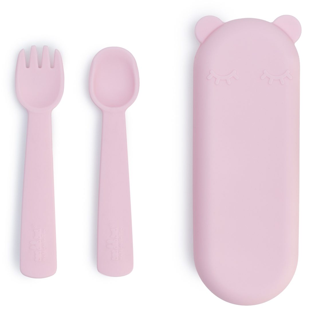 Feedie Fork & Spoon Set | Powder Pink