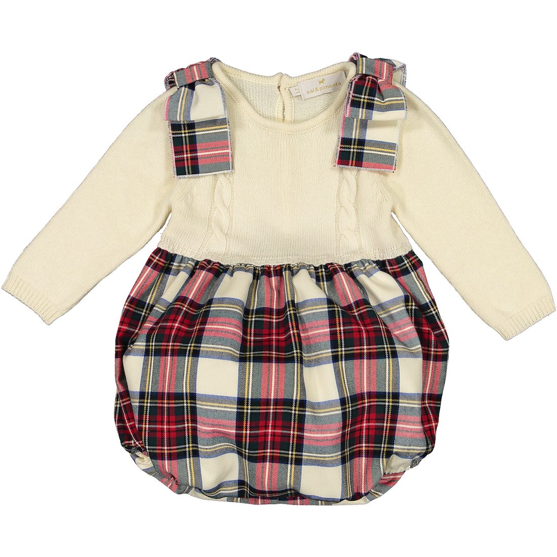 White Christmas Romper & Frilled Collar Top