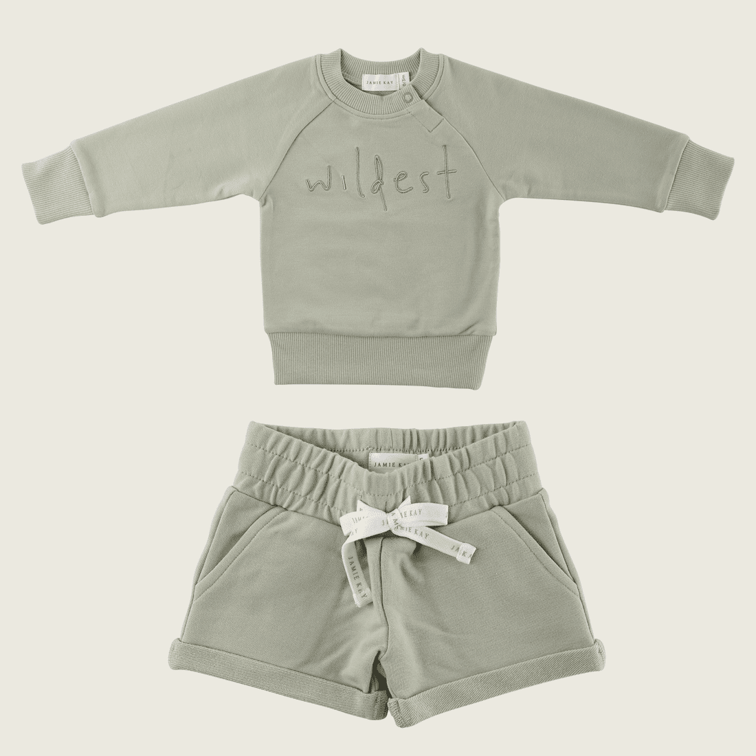 Wildest Sweatshirt & Shorts | Aqua Grey