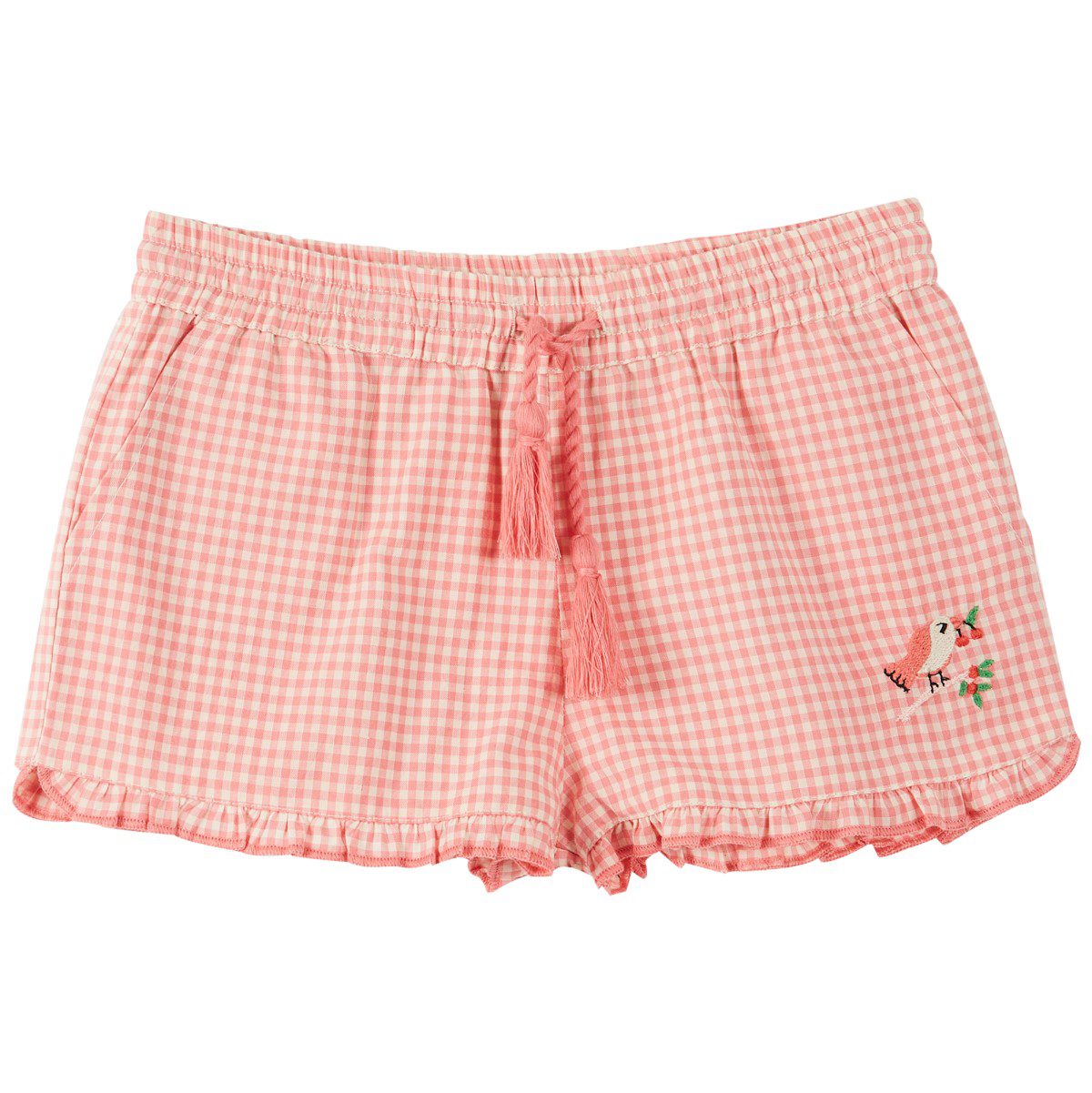 Tee Shirt & Short | Ecru/Vichy Rose