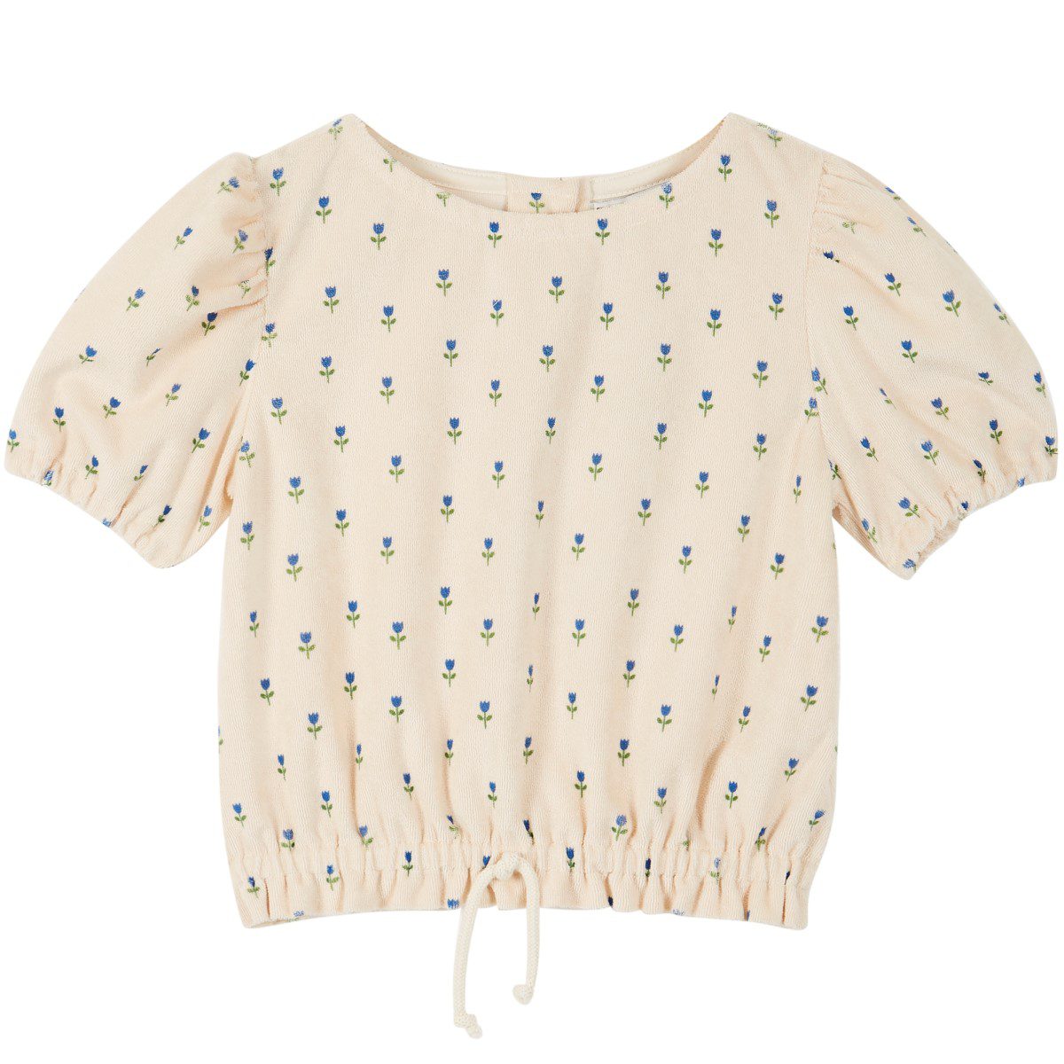 Terrycloth T-Shirt & Shorts | Ecru Tulips