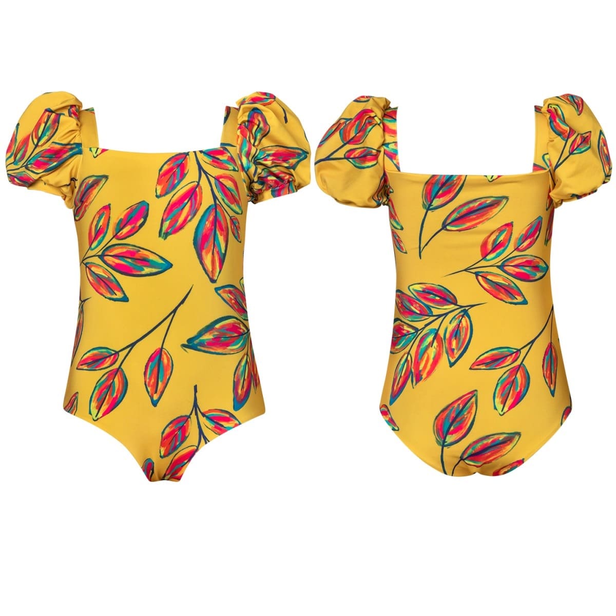 Yellow Calatea Bubble One Piece