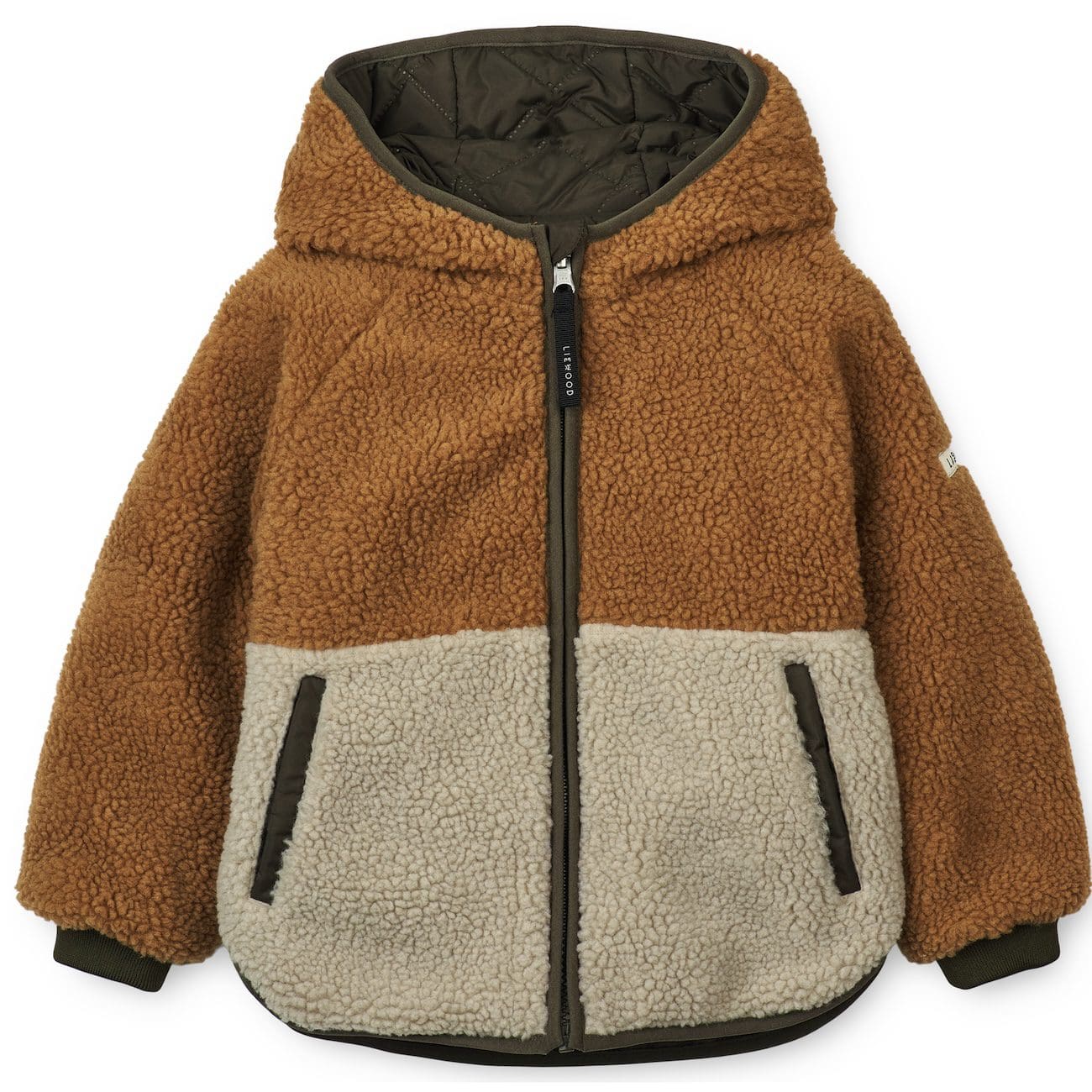 REVERSIBLE Jackson Pile Jacket | Army Brown Mix