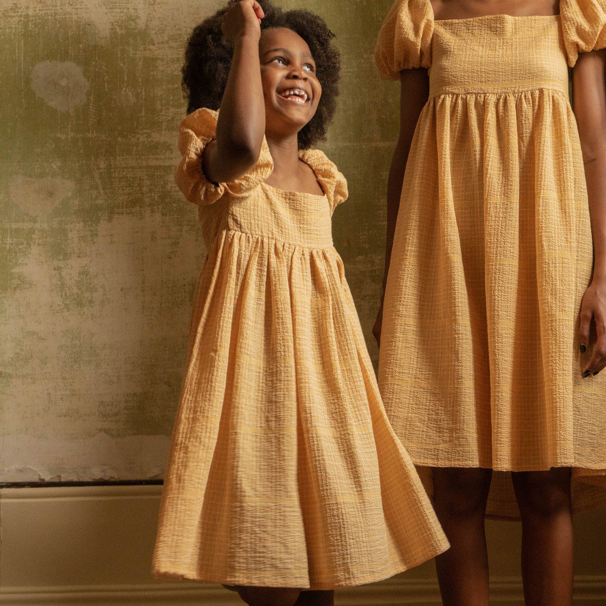 Amina Dress | Biscuit Seersucker