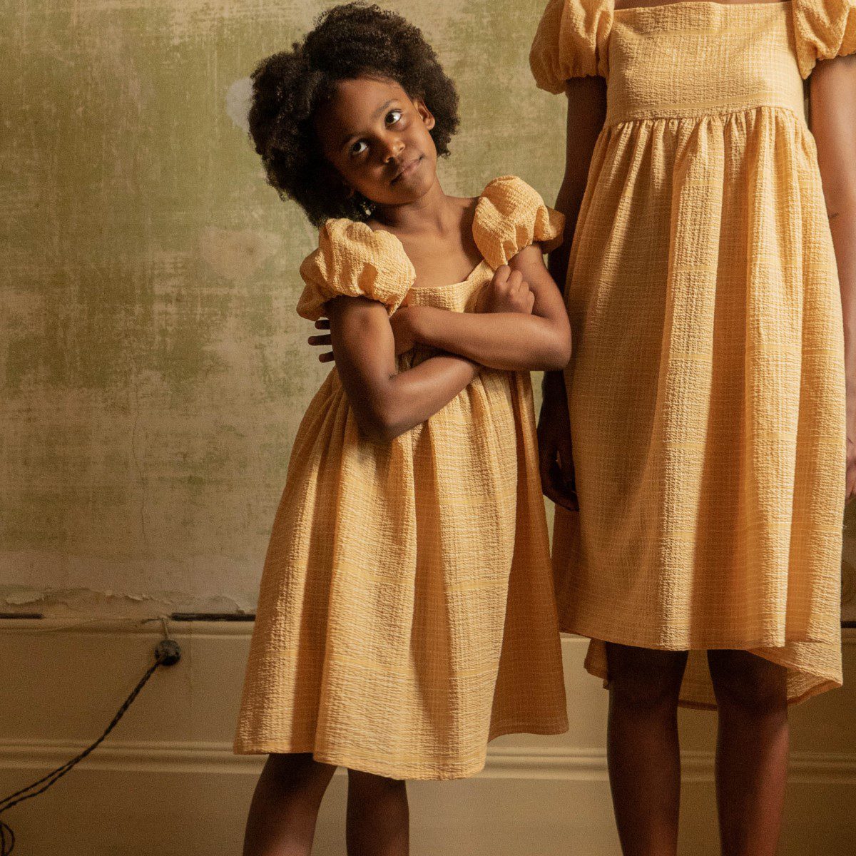 Amina Dress | Biscuit Seersucker