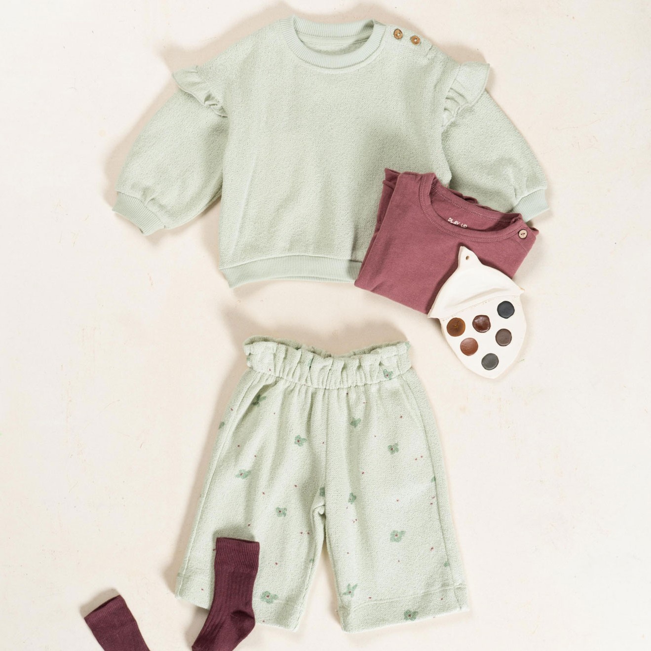 Baby Sweatshirt W/ Jersey Trousers