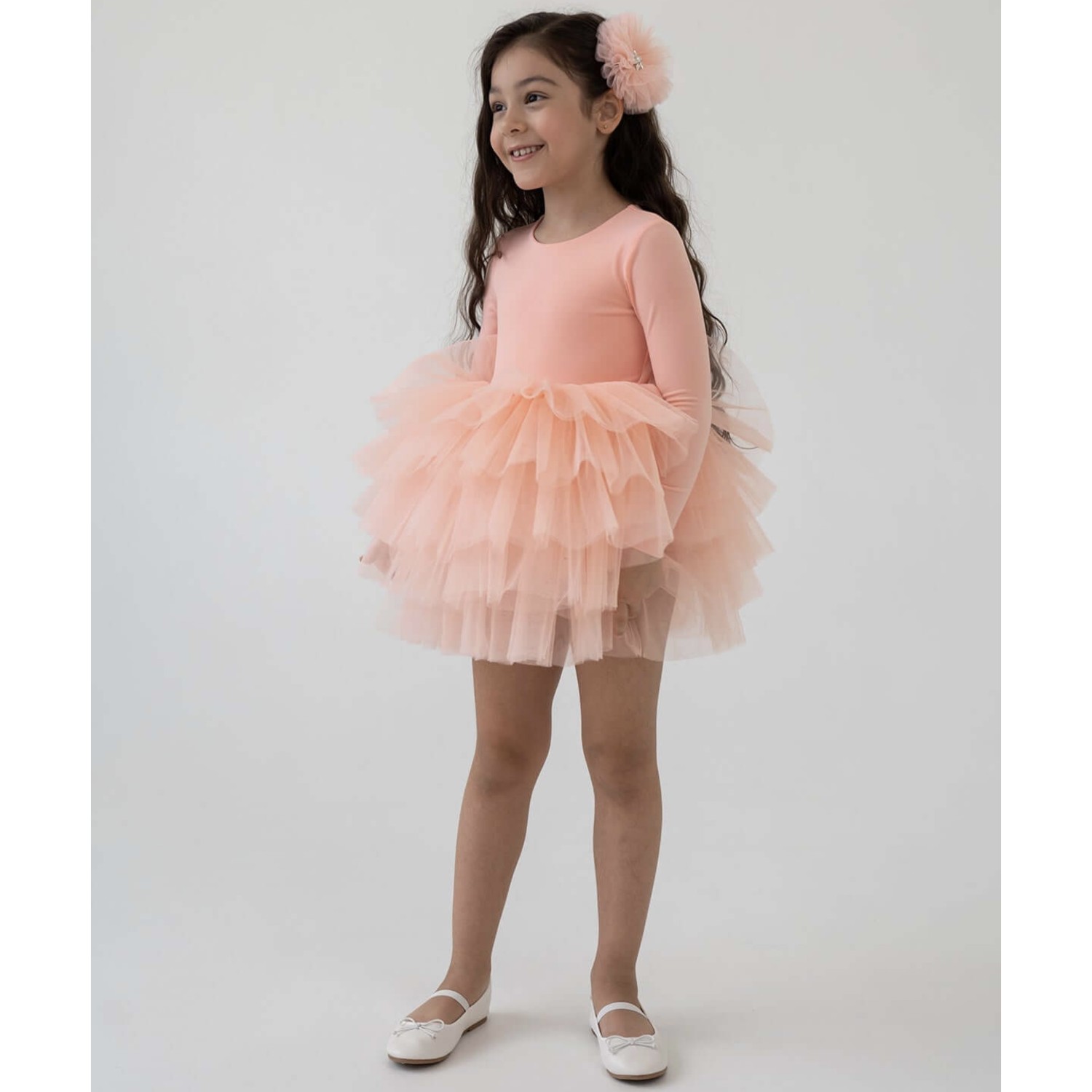 Loly Salmon Peony Tutu Dress
