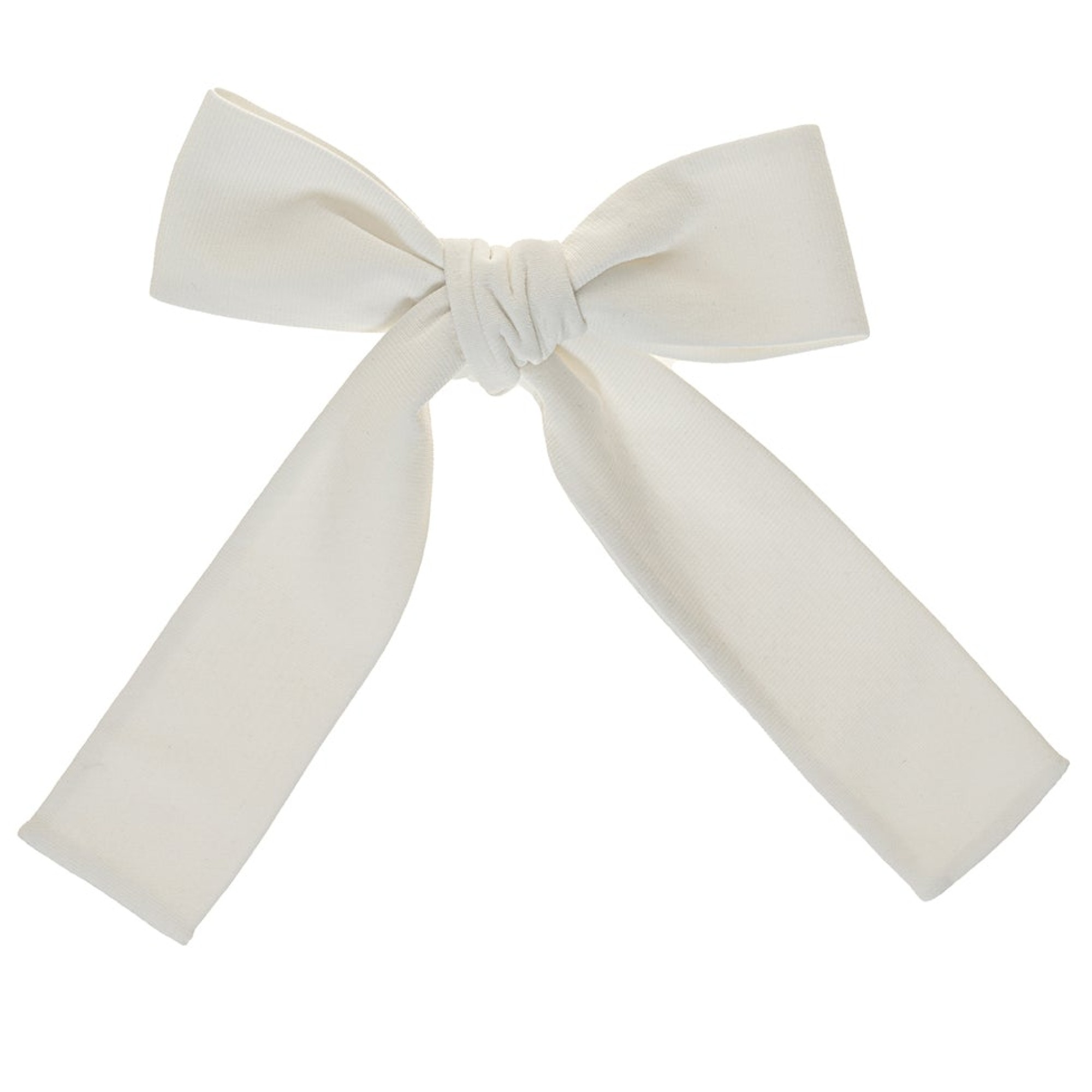 Bow Hair Clip White Lily