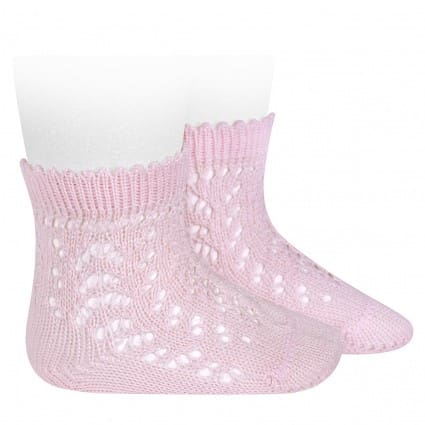 2518/4 Cotton Openwork Short Socks | Pink 500