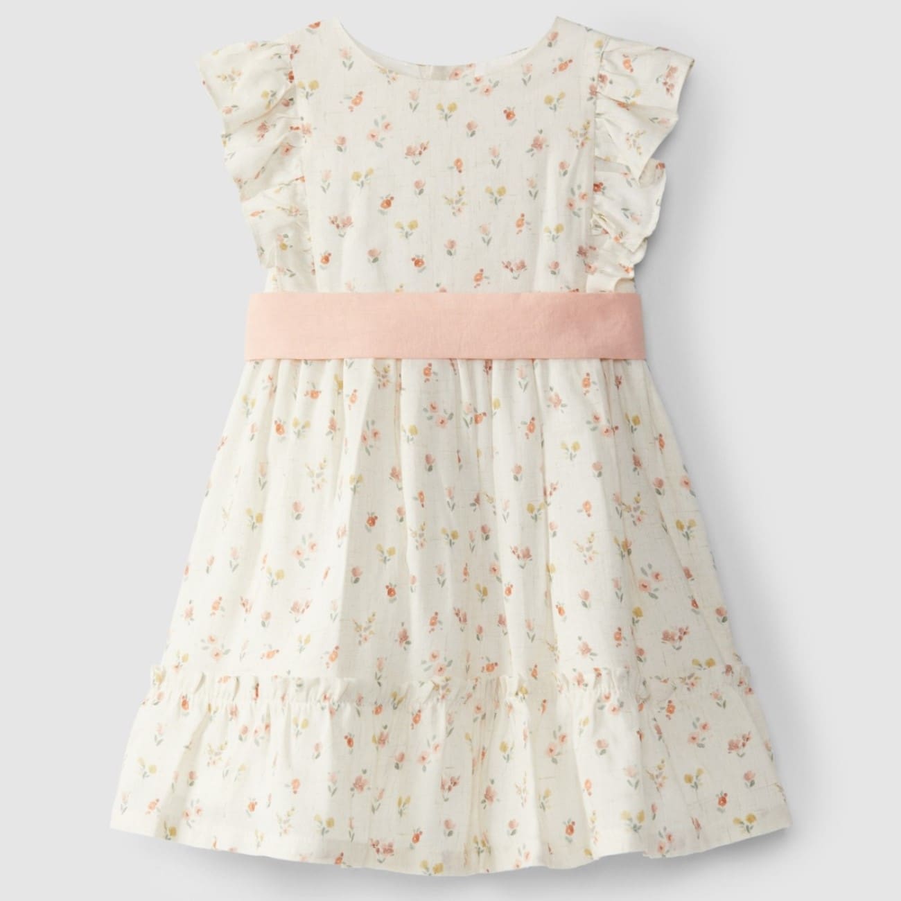 Floral Dress W/ Sash