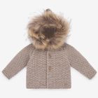 Grey Wool Blend Knit Jacket