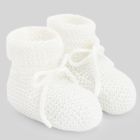 Esencial Knit Newborn Booties | Cream