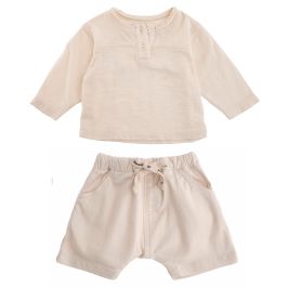 Logo On Back Top & Denim Shorts