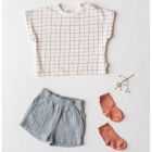 Micah Plaid Crepe T-Shit & Ariel Gauze Bermuda Shorts