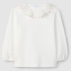 Longsleeve In Waffle Weave Off White