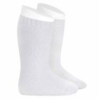 2008/2 Garter Stitch Knee High Socks | White 200