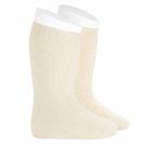 2008/2 Garter Stitch Knee High Socks | Beige 303