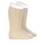 2008/2 Garter Stitch Knee High Socks | Linen 304