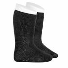 2008/2 Garter Stitch Knee High Socks | Black 900