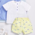 Alecrin Woven Shirt & Avionetas Short | White/Yellow