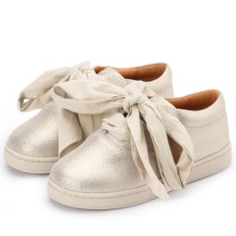 Emilia Organza Sneakers | Silver Metallic Leather