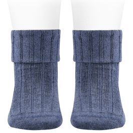 Rib Socks W/ Double Folded Cuff | Jeans 490