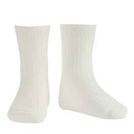 2052/4 Modal Rib Short Socks | Cream 202