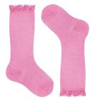 2362/2 Knee High Socks W/ Openwork Cuff | Chewing Gum 568