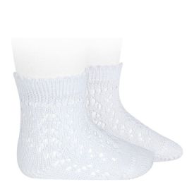 2518/4 Cotton Openwork Short Socks | White 200