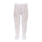 2529/1 Perle Cotton Openwork Tights | White 200